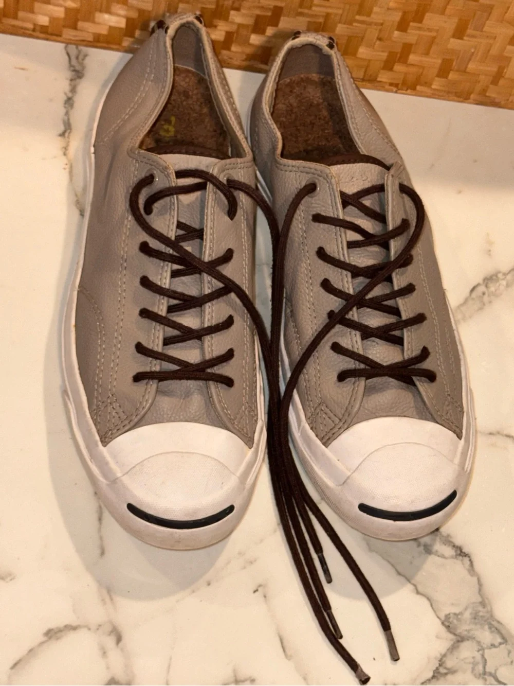 Converse x Jack Purcell Ox Tumbled Leather Malt/Burnt 149930C -Men’s Size 10 - Picture 3 of 8
